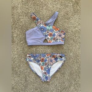 Abercrombie Kids purple floral bikini